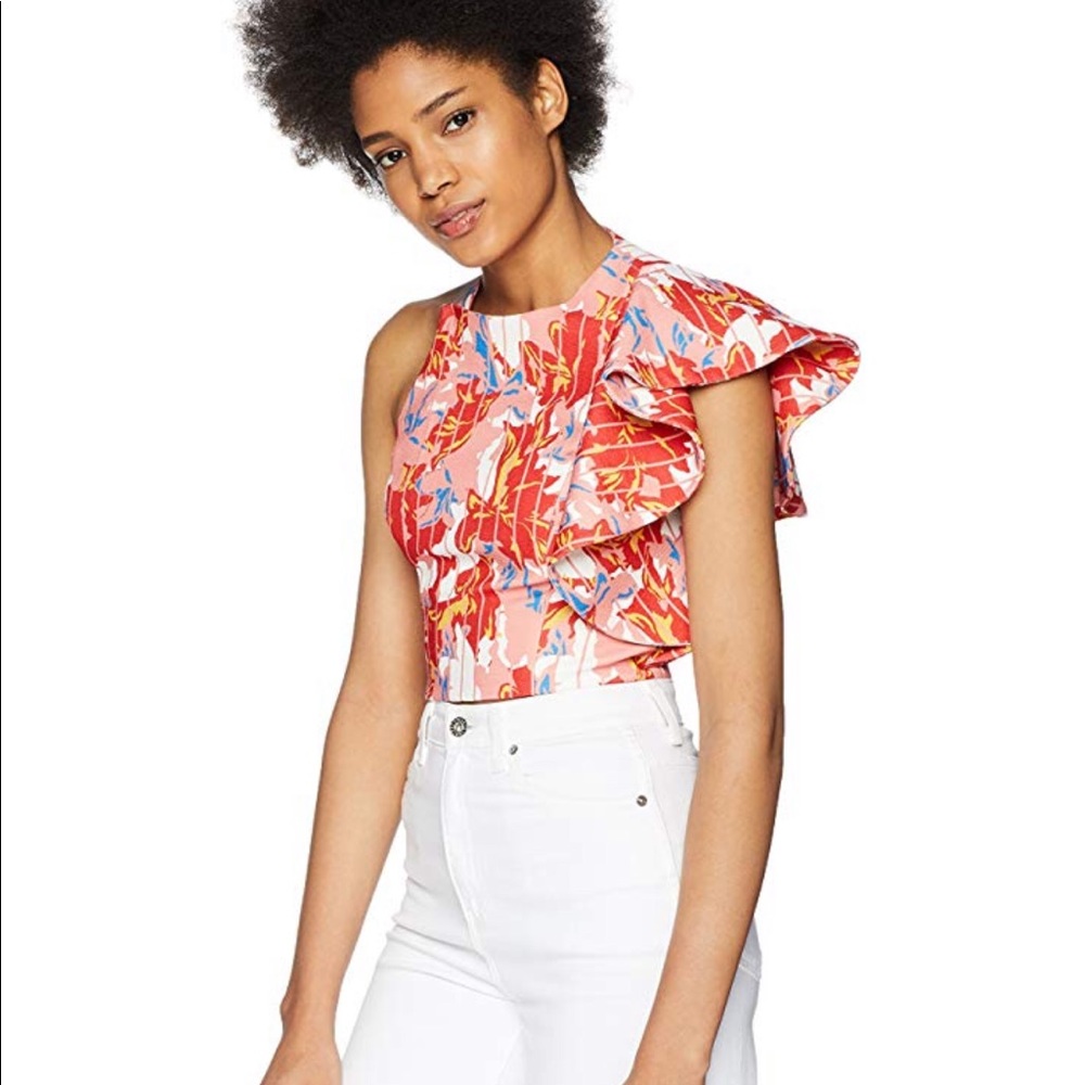 C/MEO collective high neck one shoulder top